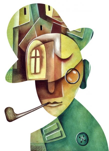 Мужчина курящий трубку (A man smoking a pipe)