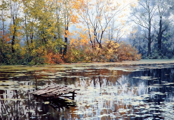 Пруд в лесу (A pond in the woods) №5