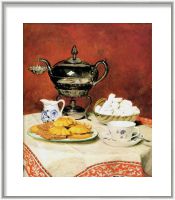 Репродукция в раме «Натюрморт с сахаром и чаем»