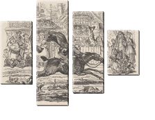 Модульная картина «Собаки и Свиньи»