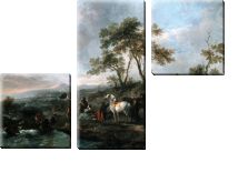 Модульная картина «Остановка охоты»