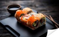 Плакат «Роллы с соусом»