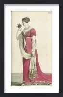 Репродукция в раме «Журнал «Дам и моды», «Парижский костюм», 1805, 13-й год  «Сеть и вышивка« Шениль ».»