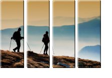 Модульная картина «Альпинисты в горах»