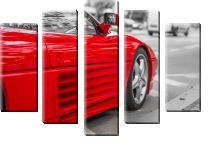 Модульная картина «Красный автомобиль №5»
