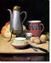 Репродукция «Натюрморт с кофе, молоком и картофелем»