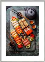 Картина в раме «Вкусный суши-сет»