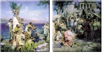 Модульная картина «Фрина на празднике Посейдона в Элевзине»