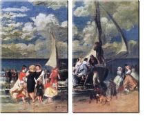 Модульная картина «Праздник на лодке»