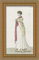 Репродукция в раме «Журнал «Дамские времена», «Парижский костюм», 1805 год, 13 год  Костюм «Парэ».»