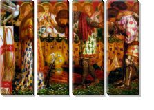 Модульная картина «Как сэр Галахад, сэр Боре и сэр Персиваль кормилисанкции, но сестра сэра Персиваля умерла Попути»