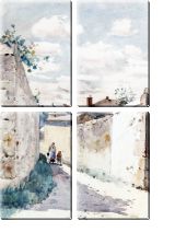 Модульная картина «Улочка во Франции №2»